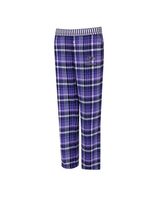 Concepts Sport Blue Baltimore Ravens Laney Plaid Tri-blend Pants