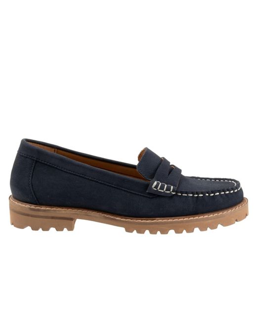 Trotters Blue Francey Flat