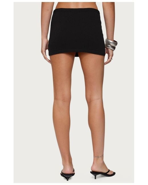 Edikted Black Ada Iridescent Button Knit Mini Skirt