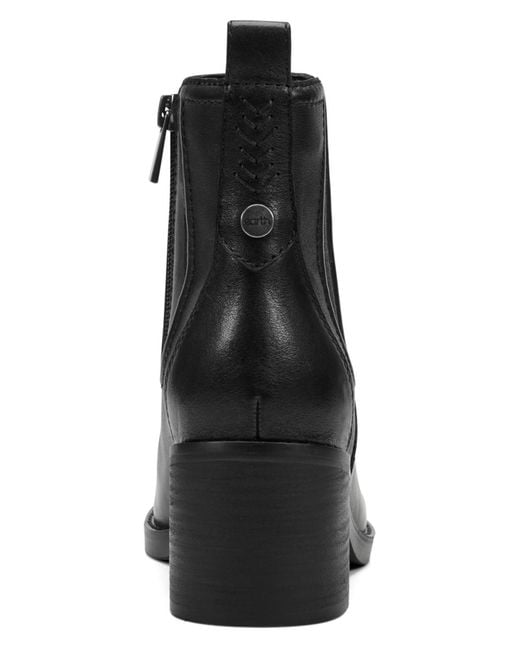 Earth Black Cassi Block Heel Booties