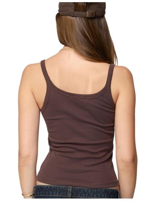 Edikted Purple Basic Babe Tank Top