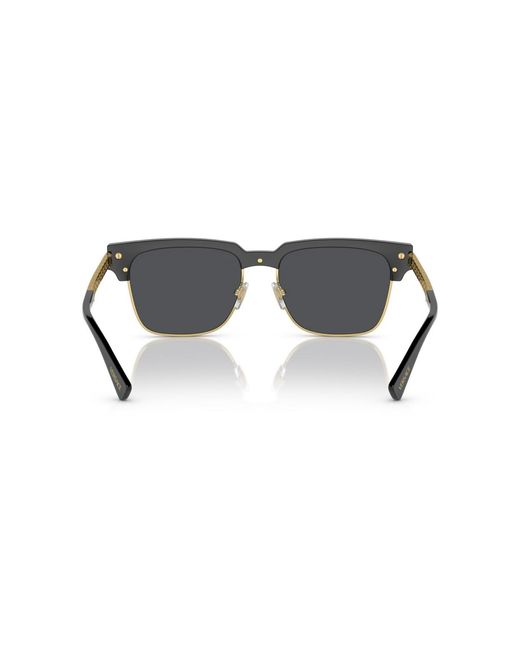 Versace Black Rectangle Sunglasses for men