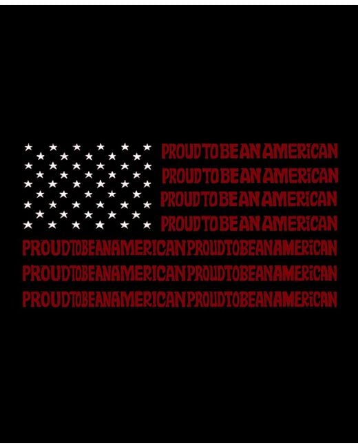 LA Pop Art Black Proud To Be An American for men