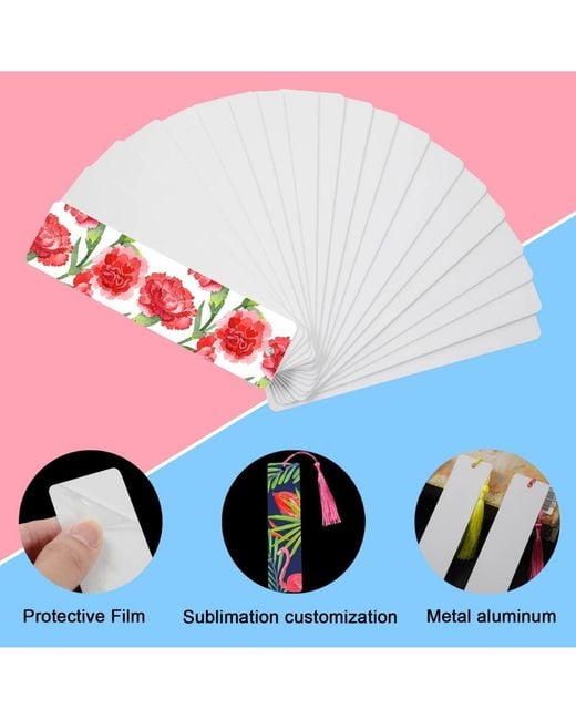 Gnuadz White Sublimation Blank Aluminum Bookmarks