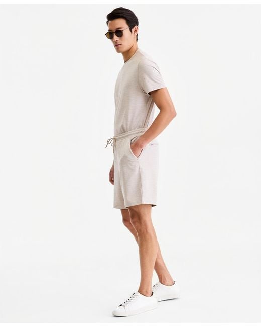 Alfani White Knit Performance Shorts for men
