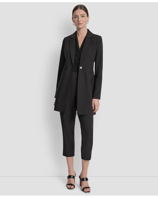 DKNY Black Single-button Long-sleeve Blazer