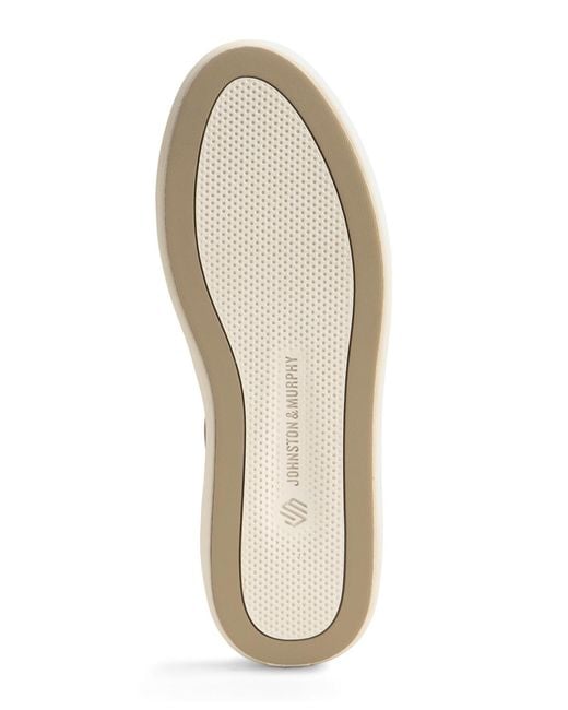 Johnston & Murphy White Anders Perforated U-throat Sneaker for men