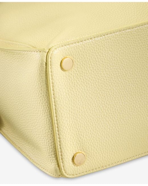 On 34th Yellow Somynn Solid Large Handbag