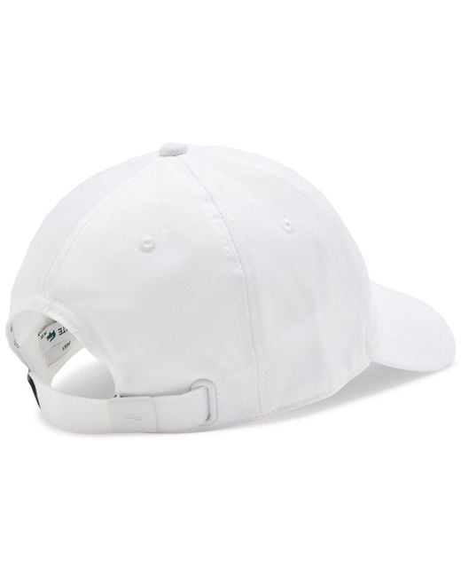 Lacoste White Adjustable Logo Cap for men