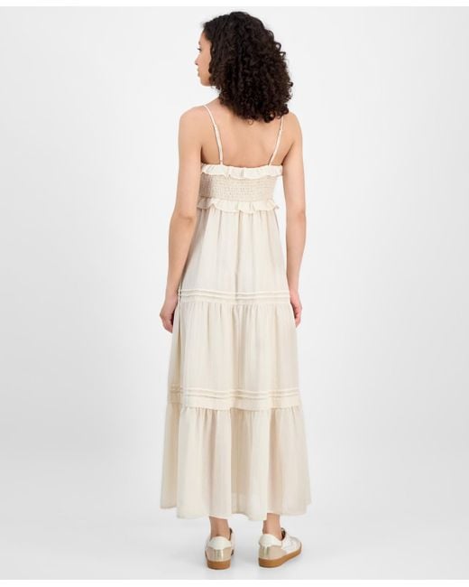 And Now This Natural Babydoll Maxi Dress