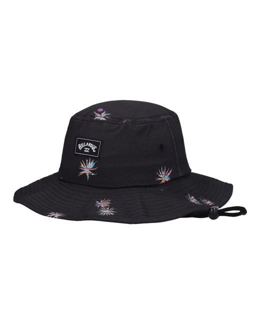 Billabong Navy Big John Print Surf Safari Bucket Hat in Black for Men ...