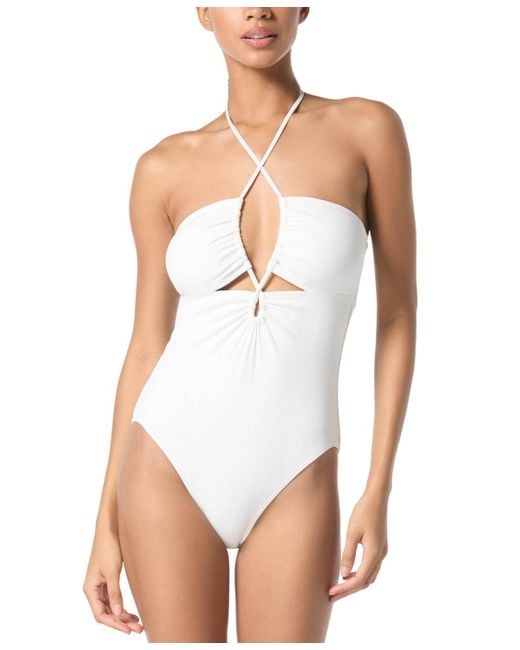 michael kors white swimsuit
