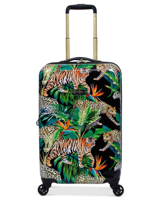 Jessica Simpson Black Wild Cat 20" Carry-on Spinner Suitcase