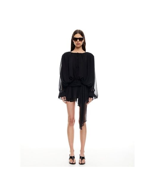 Lioness Black Elements Back Button Mini Dress