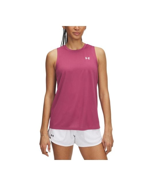 Under Armour Red Ua Tech Crewneck Tank Top