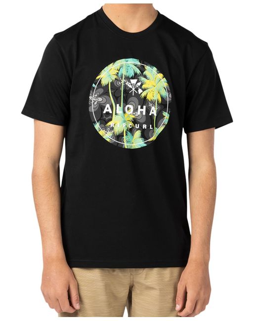 Rip Curl Black Aloha Prem Short Sleeve T-shirt for men