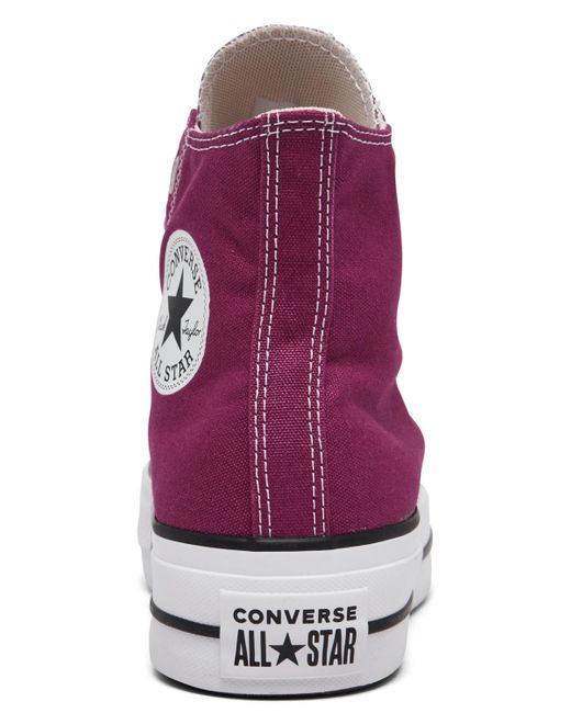 Converse Chuck Taylor All Star Lift Platform High Top Casual Sneakers From Finish Line in Purple