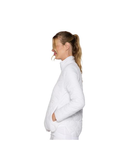 G Lifestyle Clothing White G Lifestyle Double Zip Padded Jacket