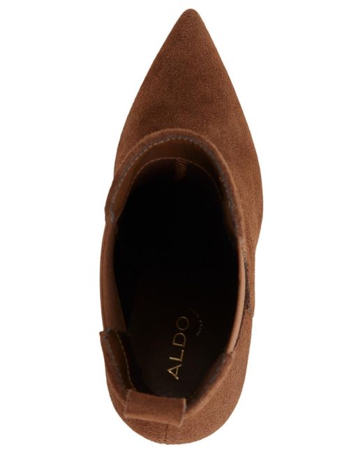 ALDO Brown Liora Pointed Toe Dress Booties