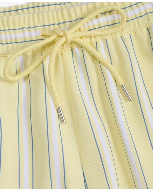 On 34th Blue Striped Drawstring Shorts