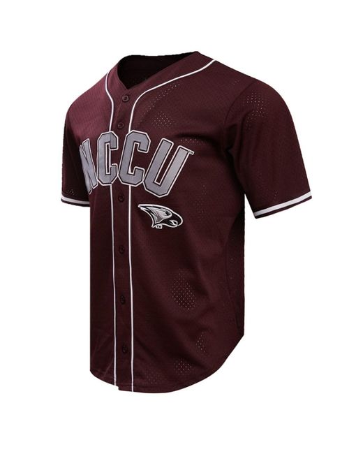 Pro Standard Red North Carolina Central Eagles Homecoming Mesh Button-down Shirt for men