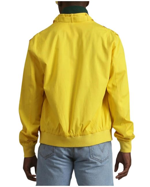 Members Only Yellow Classic Iconic Racer Jacket (slim Fit) for men