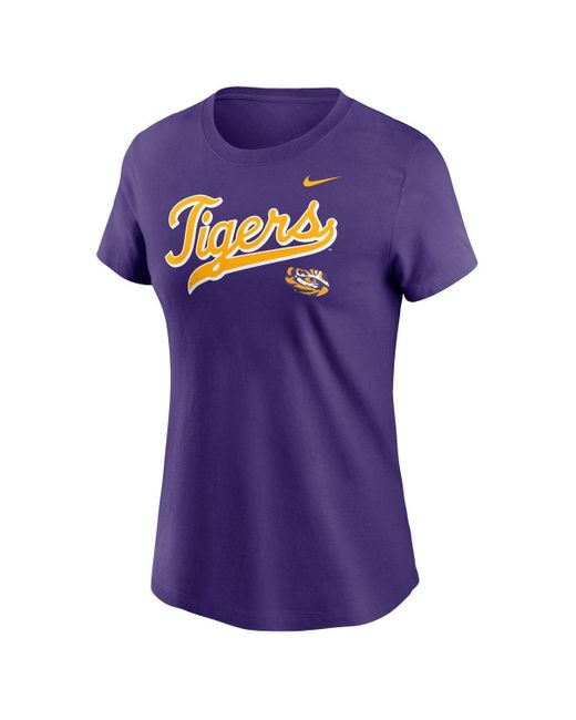 Nike Purple Lsu Tigers Local Script T-shirt