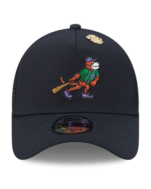 KTZ Blue Detroit Tigers 2025 Big League Chew A-frame 9forty Adjustable Trucker Hat for men