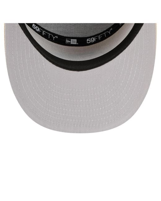 KTZ Natural Â Light Beige/olive Kansas City Chiefs Two-tone Color Pack Split Panel 59fifty Fitted Hat for men