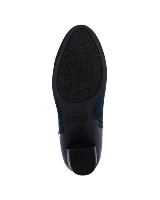 Jones New York Blue Ivyy Buckle Block Heel Booties