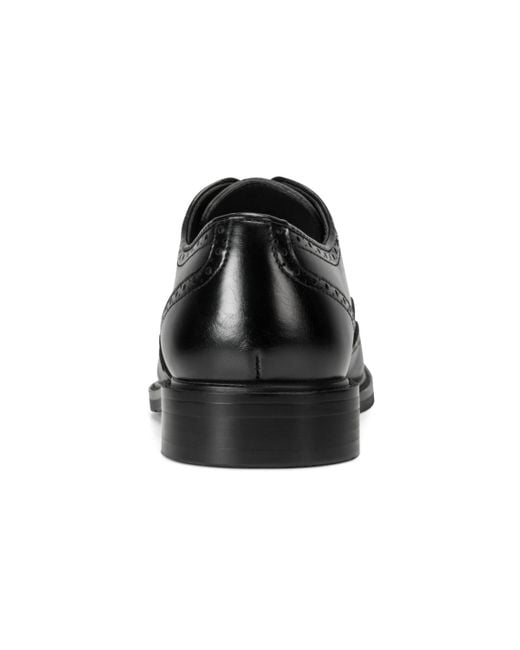 Kenneth Cole Black Lance Wingtip Oxford for men