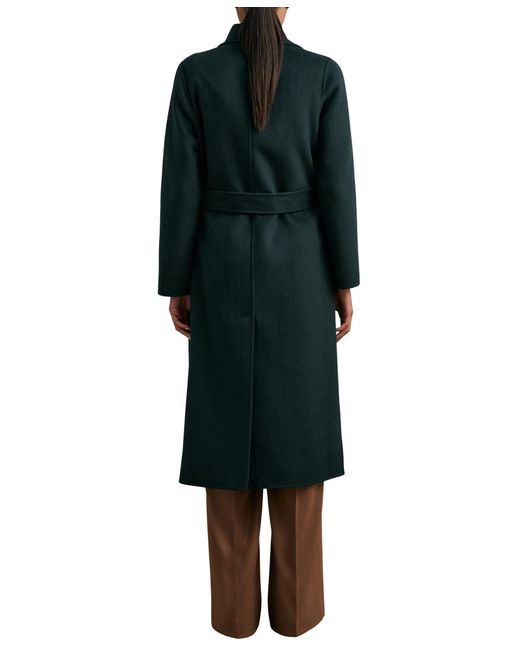 Reiss Black Double-breasted Blindseam Wool-blend Coat