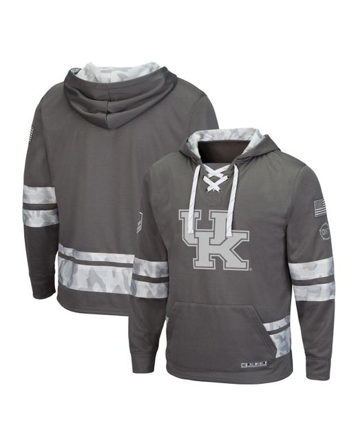 Colosseum Athletics Gray Kentucky Wildcats Oht Military-inspired Appreciation Lace-up Pullover 