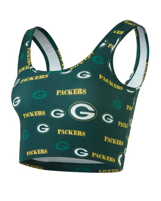 Concepts Sport Green Bay Packers Mosaic Allover Print Bralette