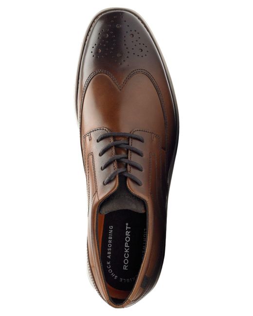 rockport men's saxxen wingtip oxfords