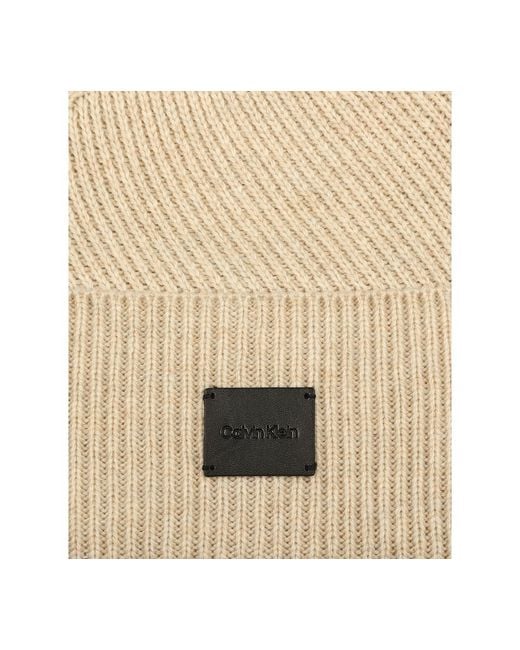 Calvin Klein Natural Side Transfer Cuff Beanie for men