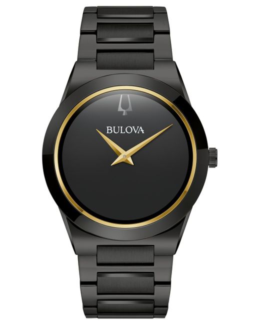 Bulova Black Modern Millennia -tone Stainless Steel Bracelet Watch 41mm for men