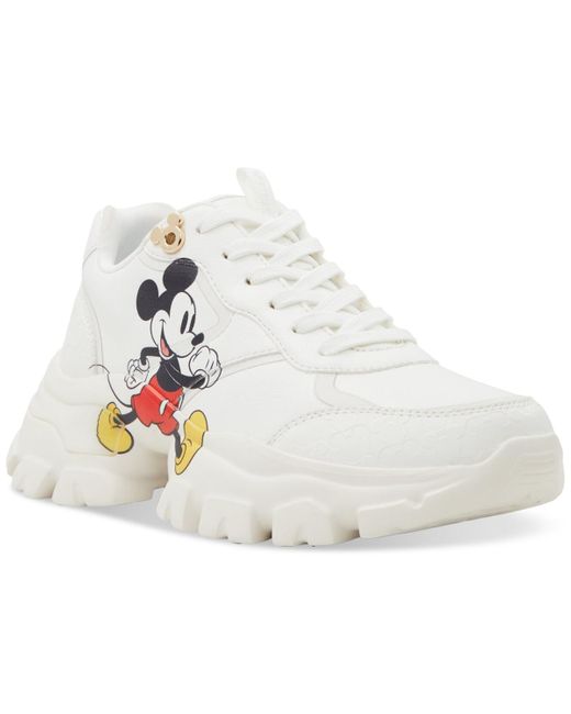 ALDO White X Disney D100z Graphic Platform Trainer Sneakers