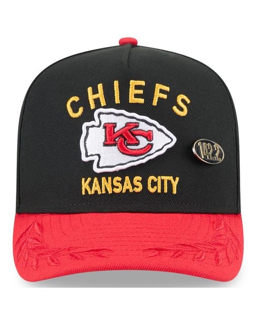 KTZ Multicolor Black/red Kansas City Chiefs 2025 Nfl Draft On Stage A-frame 59fifty Fitted Hat for men