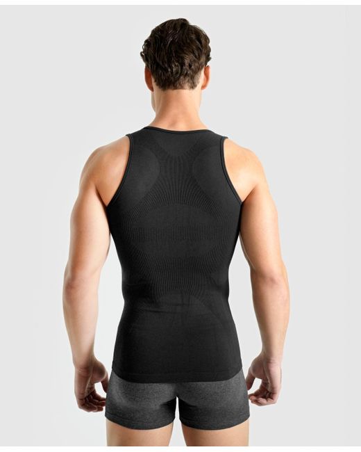 Rounderbum Black Seamless Compression Tank Top for men