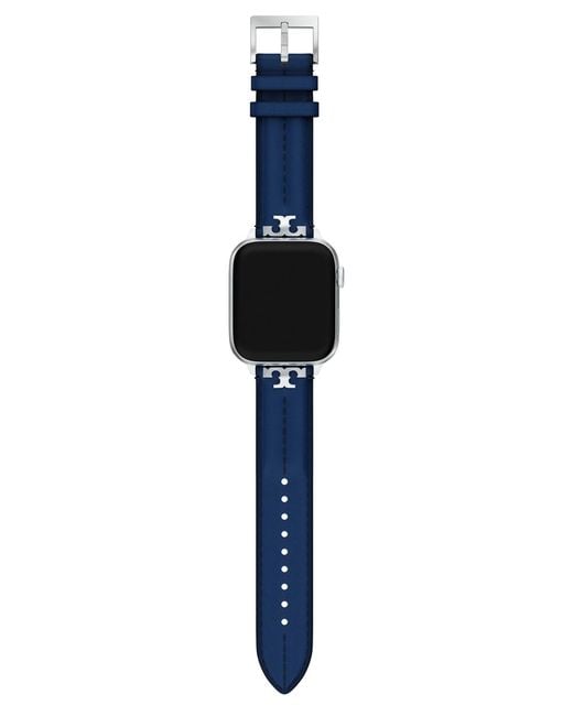 Tory Burch Blue Apple Leather Strap