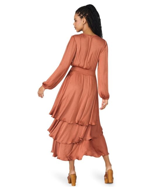 Steve Madden Bei Smocked-waist Tiered High-low Dress