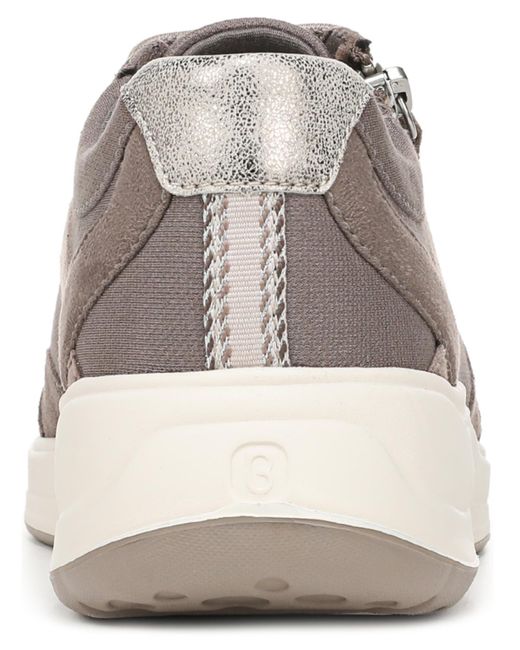 LifeStride Gray Teamplayer Washable Round Toe Slip On Sneakers