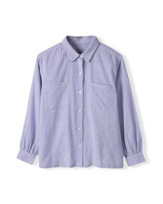 Celtic & Co. Purple Side Split Striped Shirt
