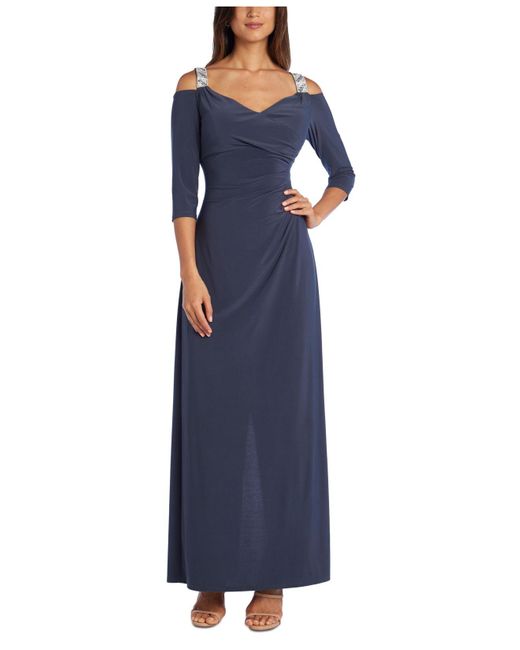 r and m richards cold shoulder gown