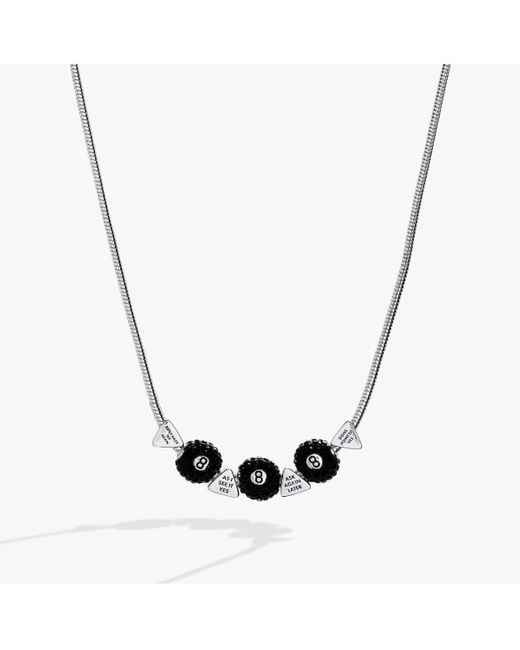 ALEX AND ANI Metallic Magic 8 Ball Slider Charm Necklace