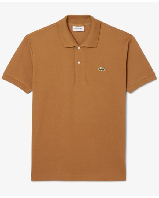Lacoste Brown Classic Fit Short Sleeve Polo Shirt for men