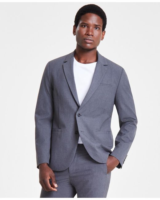 Calvin Klein Blue Slim-fit Stretch Suit Jacket for men