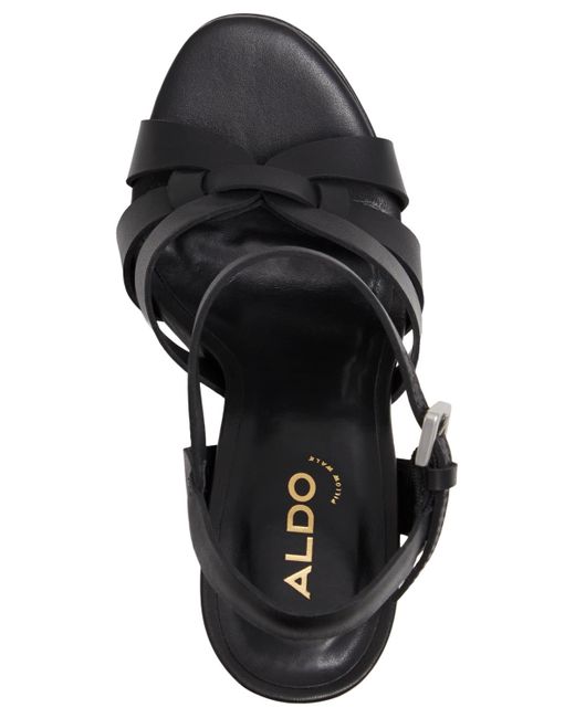 ALDO Brown Afaoni Strappy Two-piece Stiletto Dress Sandals