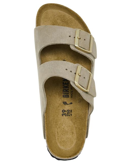 Birkenstock Brown Arizona Soft Footbed Suede Leather Sandals